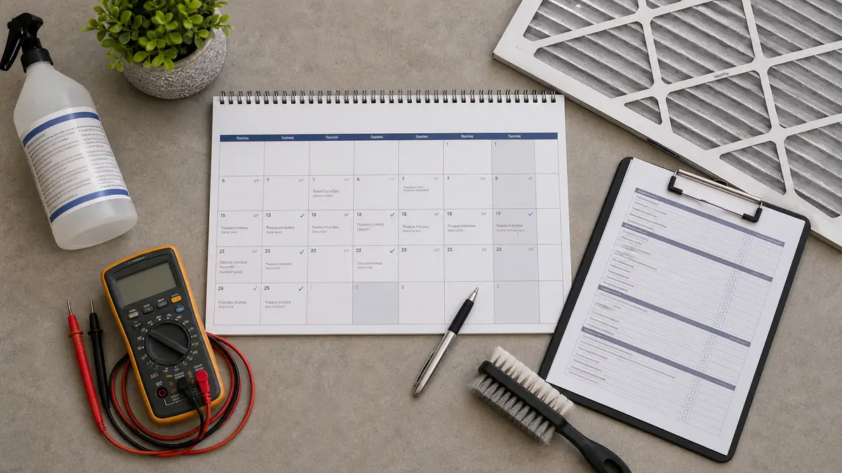 Month-by-month Carrier maintenance chart for Glendale